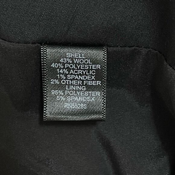 EXPRESS Wool Blend Fall Skirt Black Chevron Knee Length Pencil Skirt Sz 4 - Picture 8 of 9